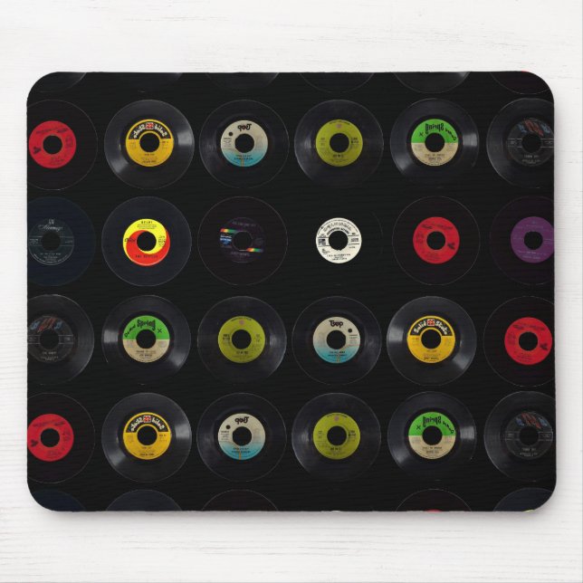 Retro Vintage Platten des Vinyl45 Mousepad (Vorne)