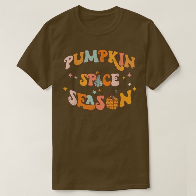 Retro Vintage Pumpkin Gewürzsaison Herbst Herbst T-Shirt (Design vorne)