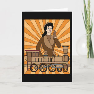 Retro Vintage Railroad Karte