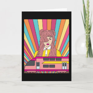 Retro Vintage Railroad Karte