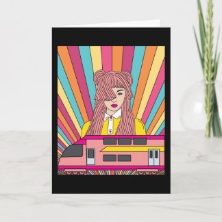 Retro Vintage Railroad Karte