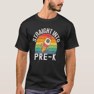 Retro Vintage Rakete zurück zum Schultag direkt I T-Shirt