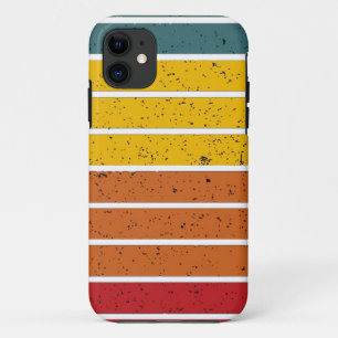 Retro-vintage-Regenbogen-Sonnenuntergangs-Streifen Case-Mate iPhone Hülle