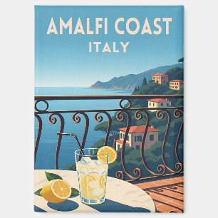 Retro Vintage Reise Amalfiküste Italien Landschaft Magnet