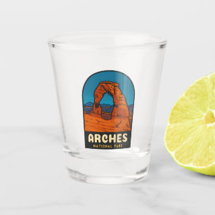 Retro Vintage Reise Arches Nationalpark Utah Schnapsglas
