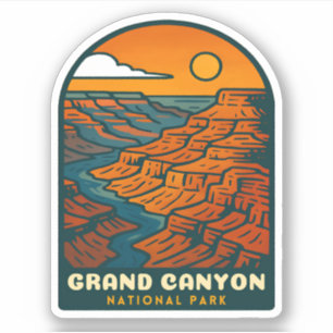 Retro Vintage Reise Grand Canyon Nationalpark Aufkleber