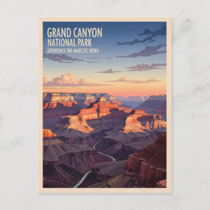 Retro Vintage Reise Grand Canyon Nationalpark Postkarte