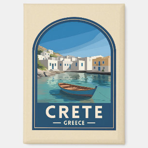 Retro Vintage Reise Kreta Griechenland Küste Magnet