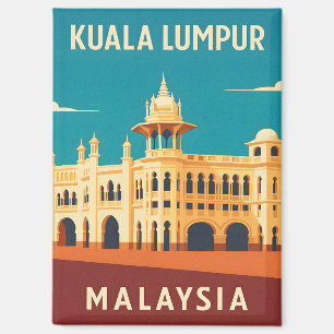 Retro Vintage Reise Kuala Lumpur Malaysia Magnet
