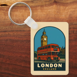Retro Vintage Reise London Big Ben England Schlüsselanhänger