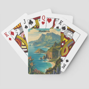 Retro Vintage Reise Madeira Atlantische Insel Spielkarten