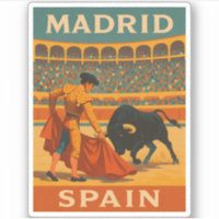 Retro Vintage Reise Madrid Spanien Stierkampf