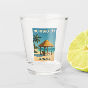 Retro Vintage Reise Montego Bay Jamaika Strand  Schnapsglas