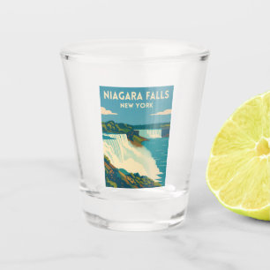 Retro Vintage Reise Niagara Fälle New York Schnapsglas
