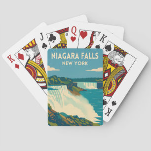 Retro Vintage Reise Niagara Fälle New York Spielkarten