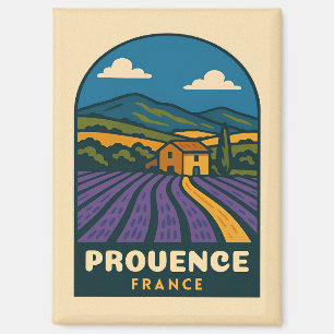Retro Vintage Reise Provence Frankreich Landschaft Magnet