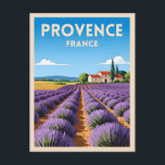 Retro Vintage Reise Provence Frankreich Landschaft Postkarte<br><div class="desc">Erleben Sie die Schönheit der Provence mit dieser Vintage Reise-inspiriert Postkarte. Dieses Stück,  das seine ikonischen Lavendelfelder und den sonnengeküssten Charme im klassischen Retrostil vereint,  ist eine zeitlose Hommage an das Herz Südfrankreichs.</div>
