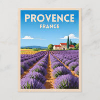 Retro Vintage Reise Provence Frankreich Landschaft