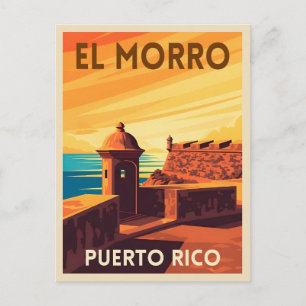 Retro Vintage Reise Puerto Rico San Juan Sonnenunt Postkarte