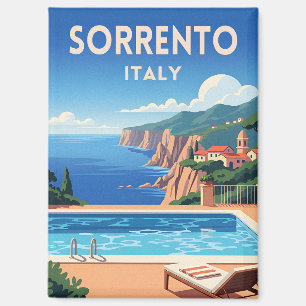 Retro Vintage Reise Sorrento Italien Küstenlandsch Magnet