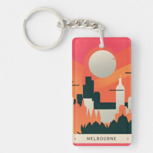 Retro Vintage Reise Souvenir Melbourne Australien Schlüsselanhänger