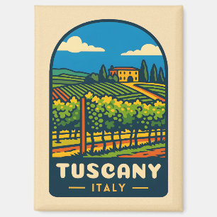 Retro Vintage Reise Toskana Italien Weinroute Mend Magnet