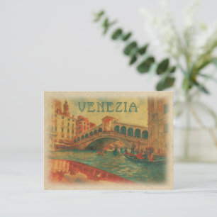 Retro Vintage Reise - Venezia  Venedig Italien Postkarte