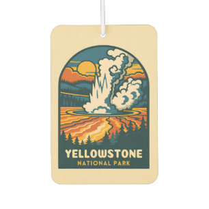 Retro Vintage Reise Yellowstone Nationalpark Autolufterfrischer