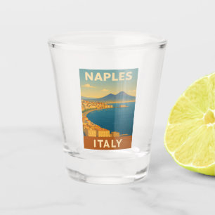 Retro Vintage Reisen Neapel Italien Landschaftlich Schnapsglas