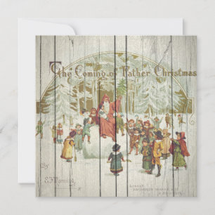 Retro Vintage Religiöses Weihnachten auf altem Hol