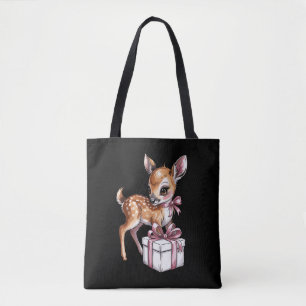 Retro Vintage Rentier Rosa Weihnachten Babyhirsch 