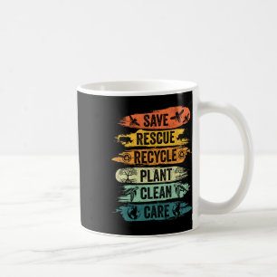 Retro Vintage Rettend Bienenrettungstiere Recycle  Kaffeetasse