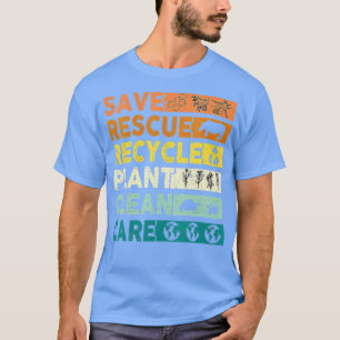 Retro Vintage Rettend Bienenrettungstiere Recycle T-Shirt