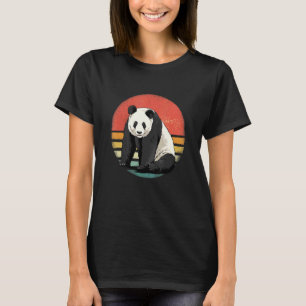 Retro Vintage Riesiger Panda-Bär Tier Zoologe Bär T-Shirt