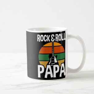 Retro Vintage Rock And Roll Papa Gitarre Vatertag Kaffeetasse