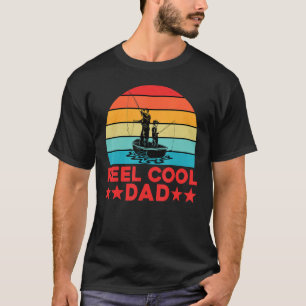 Retro Vintage Rolle Cooler Vater Angeln Angler T-Shirt