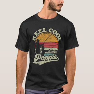 Retro Vintage Rollen Stil Coole Poppie Angler T-Shirt