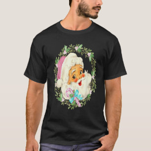 Retro Vintage Rosa Weihnachtsmann Rosa Weihnachten T-Shirt