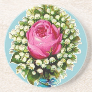Retro Vintage Rosen Blumenstrauß Untersetzer