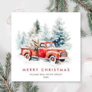 Retro Vintage roter Farmtruck Weihnachten Geschäft