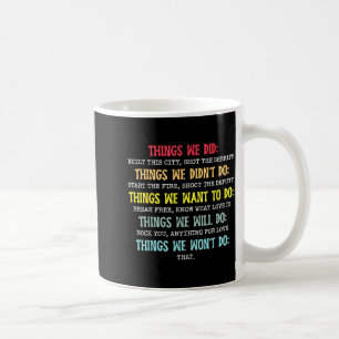 Retro-Vintage-Sachen, die wir taten und nicht woll Kaffeetasse