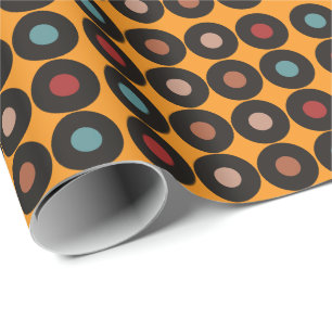 Retro Vintage Schallplatten Musik Geburtstag Geschenkpapier