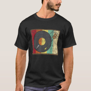 Retro Vintage Schallplattenspieler Plattenspieler  T-Shirt