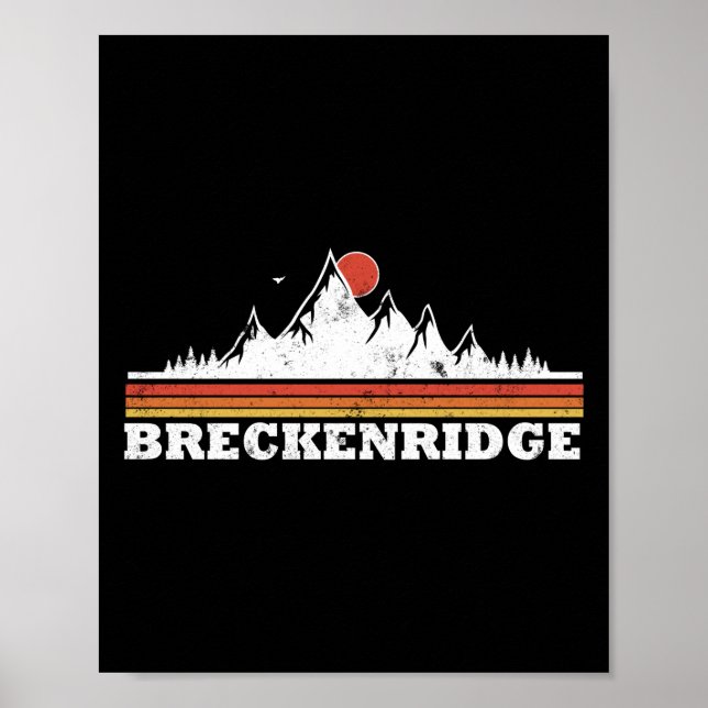 Retro Vintage Schi Ski Breckenridge Poster (Vorne)