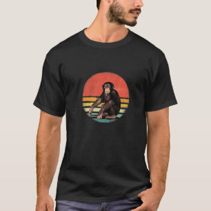 Retro Vintage Schimpanse Affe Wild Forest Animal T-Shirt