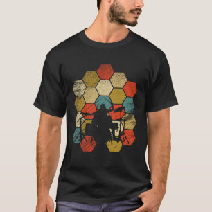 Retro Vintage Schlagzeugspielerin Alte Schule T-Shirt