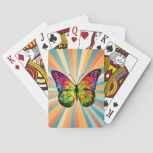 RETRO VINTAGE SCHMETTERLING ABSTRAKT SPIELKARTEN