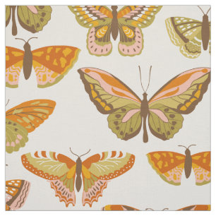 Retro Vintage Schmetterlinge Stoff