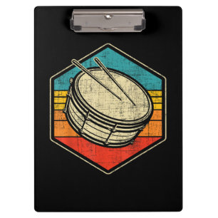 Retro Vintage-Schnarrtrommel - Marschierende Band Klemmbrett