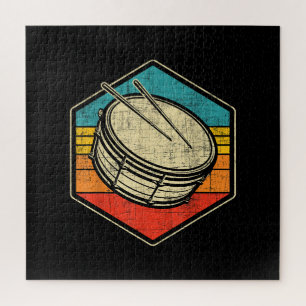 Retro Vintage-Schnarrtrommel - Marschierende Band Puzzle